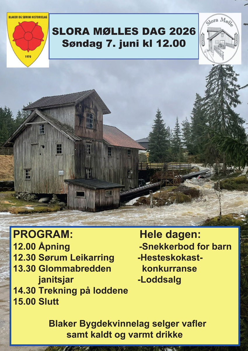 SLORA MØLLES DAG 7. juni 2026